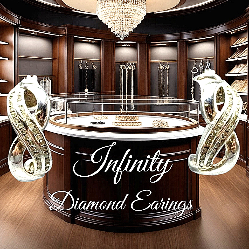 Infinity Symbol Diamond Earrings